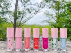 Makeup Cosmetics Lipgloss Base Wholesale Private Label Nude Shiny Glitter Glosses Vegan  Liquid Pink Lipstick Lip Gloss