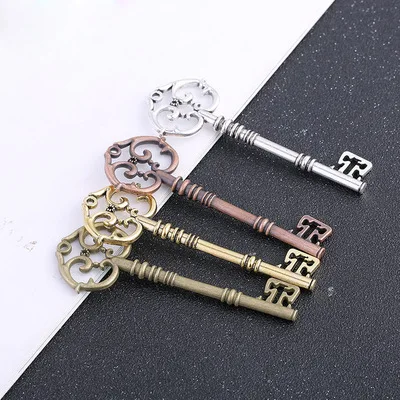 2 Pieces/Lot 80x28mm Big Size Key Charms 3 Colors Antique Bronze Key Pendant For Diy Jewelry Making