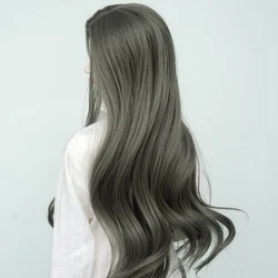 1/3 1/4 1/6 1/8 Fashion New Style Dark Grey Hair Wig High Temperature Wire For BJD Doll Wig