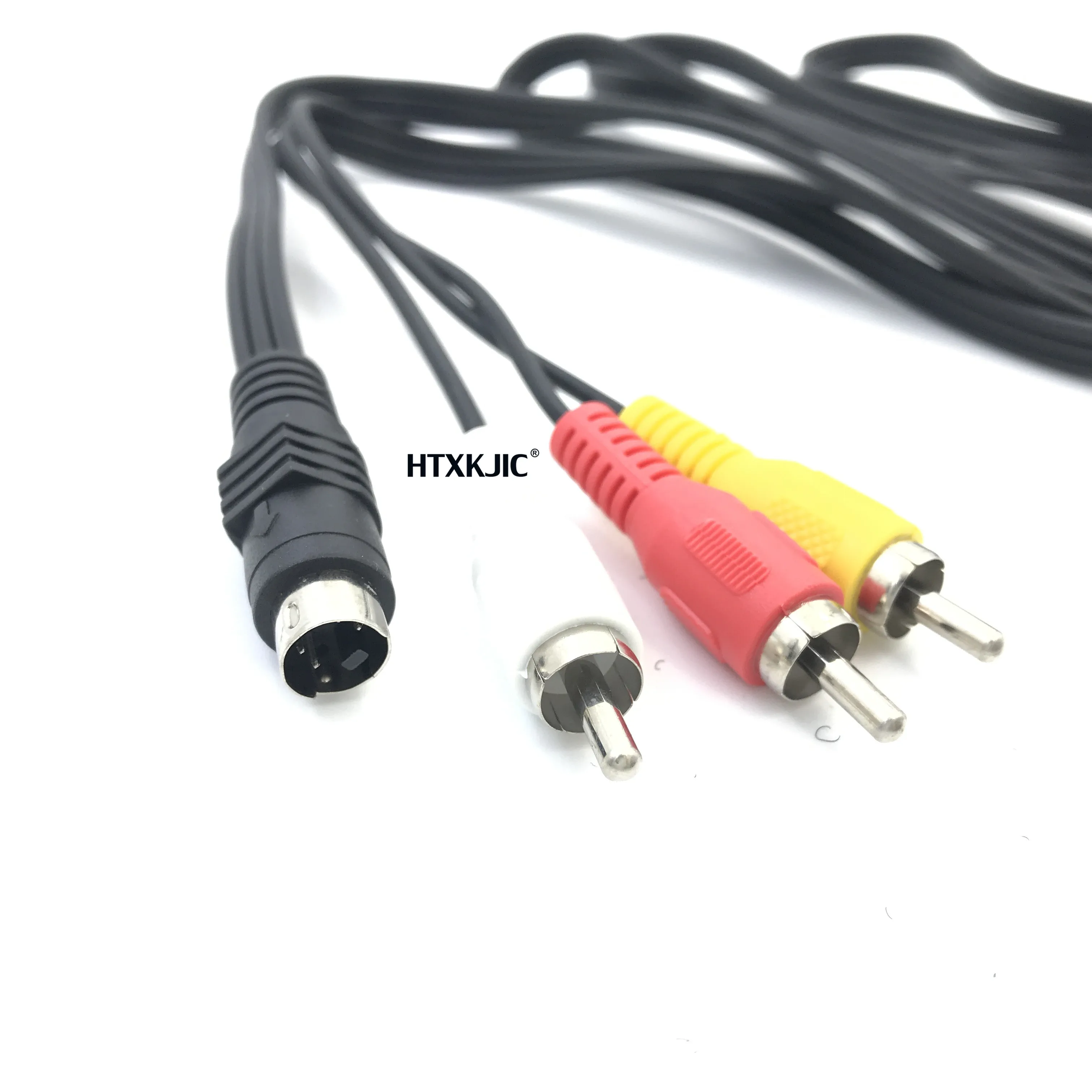 4 Pin mini din S-wtyczka wideo do 3 RCA kabel z wtyczką S-wideo 4-Pin męski na 3-RCA mężczyzna RGB sygnał wizyjny kabel 1.5m