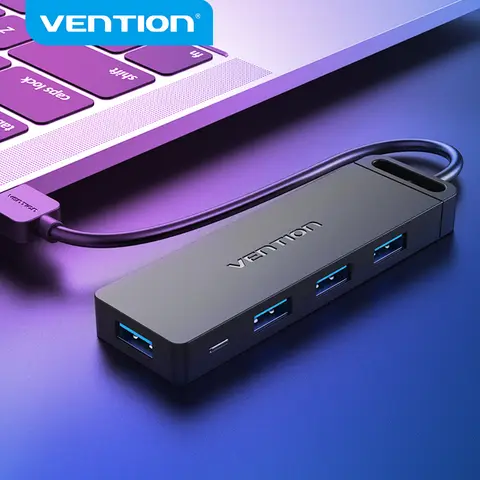 USB 3.0 hub with 4 ports and Micro USB charging VEnTIOn