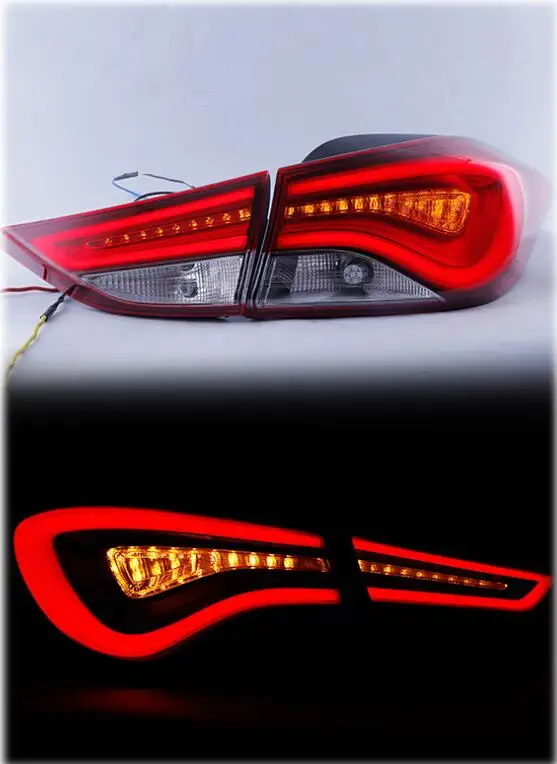 LED Tail Light for Hyundai Elantra 12-17 With Turn Signal Brake Driving Reversing Lamp accesorios para auto