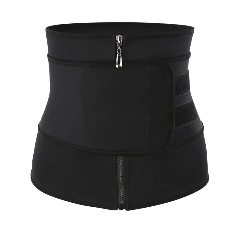 Women Weight Loss Shaper Zipper Neoprene Sauna Waist Trainer Corset Slimming Belt Sweat  Waist Cincher S-3XL