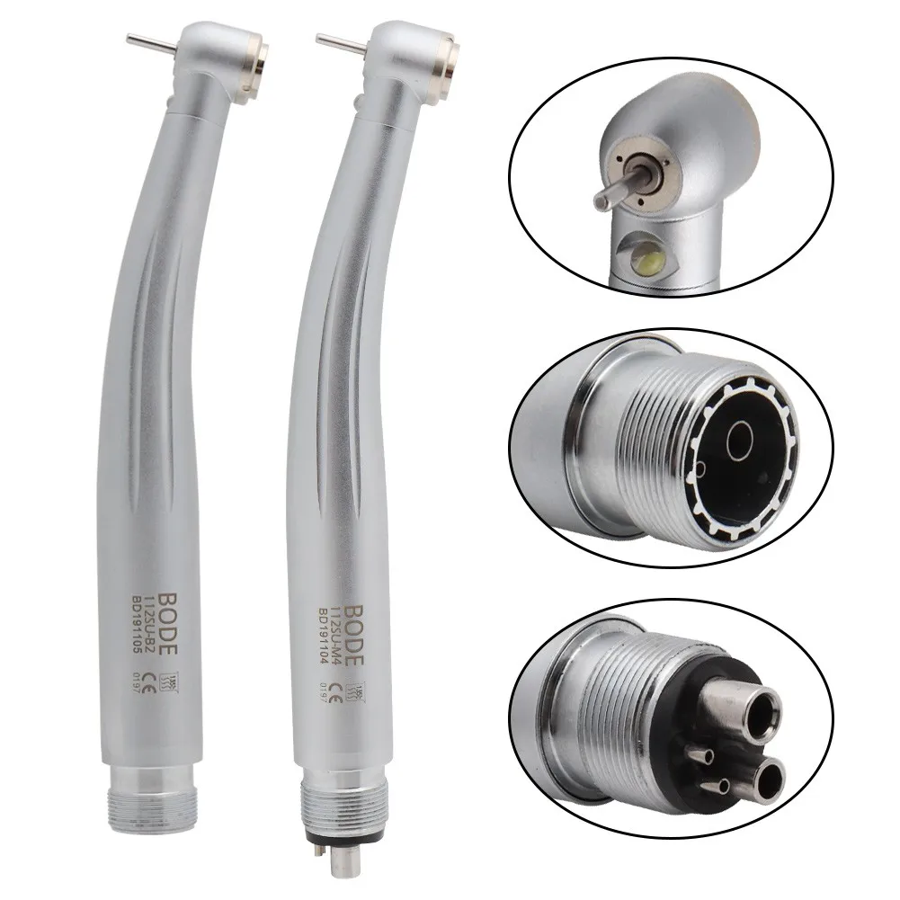 

BODE Dental LED High Speed Handpiece Self-powered Air Turbine Standard Push Borden/Midwest 2/4Holes B2/M4 Cartridge/Rotor