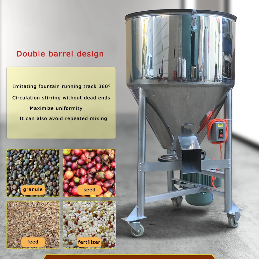 60 Type Feed mixer Farming equipment Small home or business use Wet and dry stainless steel Plastic pellet mixer