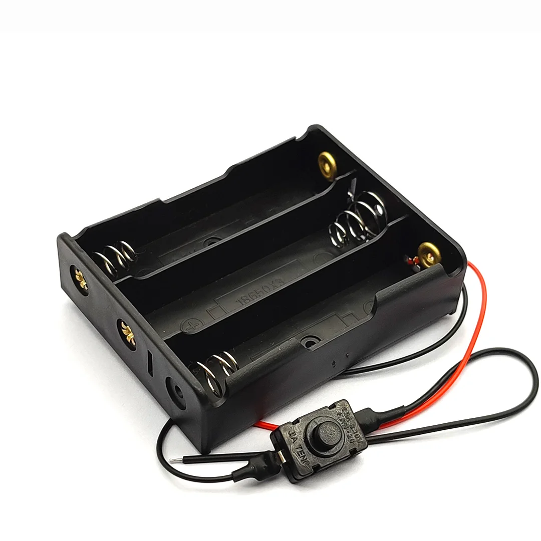 18650 Battery Case With Switch 3 x 3.7v Lithium 18650 Battery Holder Battery Storage Case Diy Kit 11.1V Series Connection