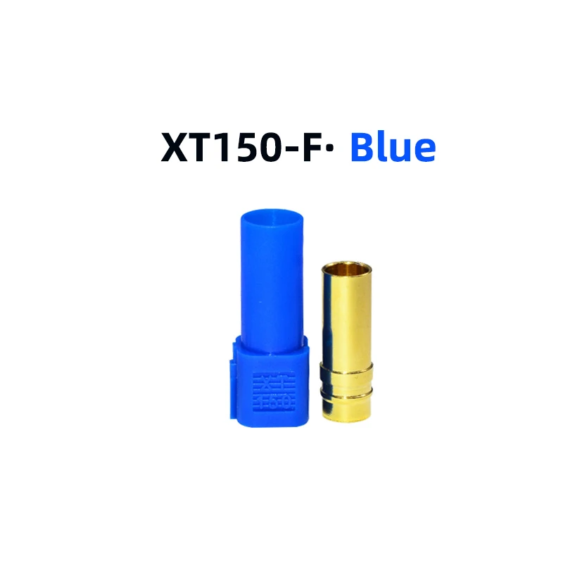 10Pcs AMASS Blue XT150-F Female Connector Adapter Male and Female Plugs 6 Mm Golden Banana Bullet Plugs