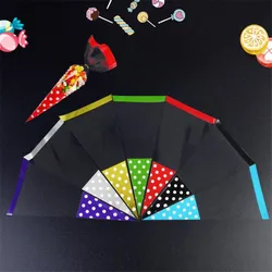 Halloween Cone Bags Ice Cream Dots Triangle-shape Candy Bags Christmas Gift Favors OPP Bag Package Food Pocket 200pcs/lot