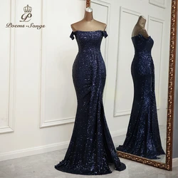 2021sexy boat neck evening dress robe de soiree de mariage vestidos de fiesta bridesmaid dress mariage robe vestidos party dress