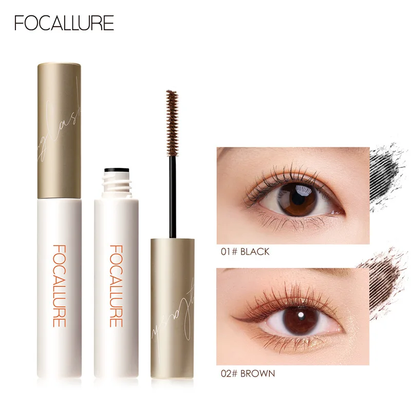 FOCALLURE Makeup Mascara Super Micro Brush Volume Eyelashes Lightweight Fiber Filled Lashes Extension Beauty Mascara Makeup