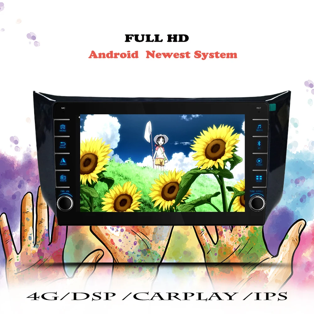 Car Radio For Nissan Sentra B17 2012 2013 2014 2015 2016 2017 Multimedia Player GPS Navigation Android 14 Head Unit DVD Cassette