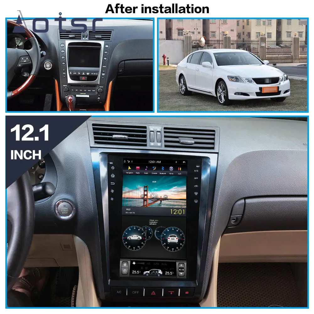 For Lexus Gs Gs300 Gs460 Gs450 Gs350 2004-2011 Android 9.0 Car Gps Navigation Multimedia Player Stereo Radio Head Unit