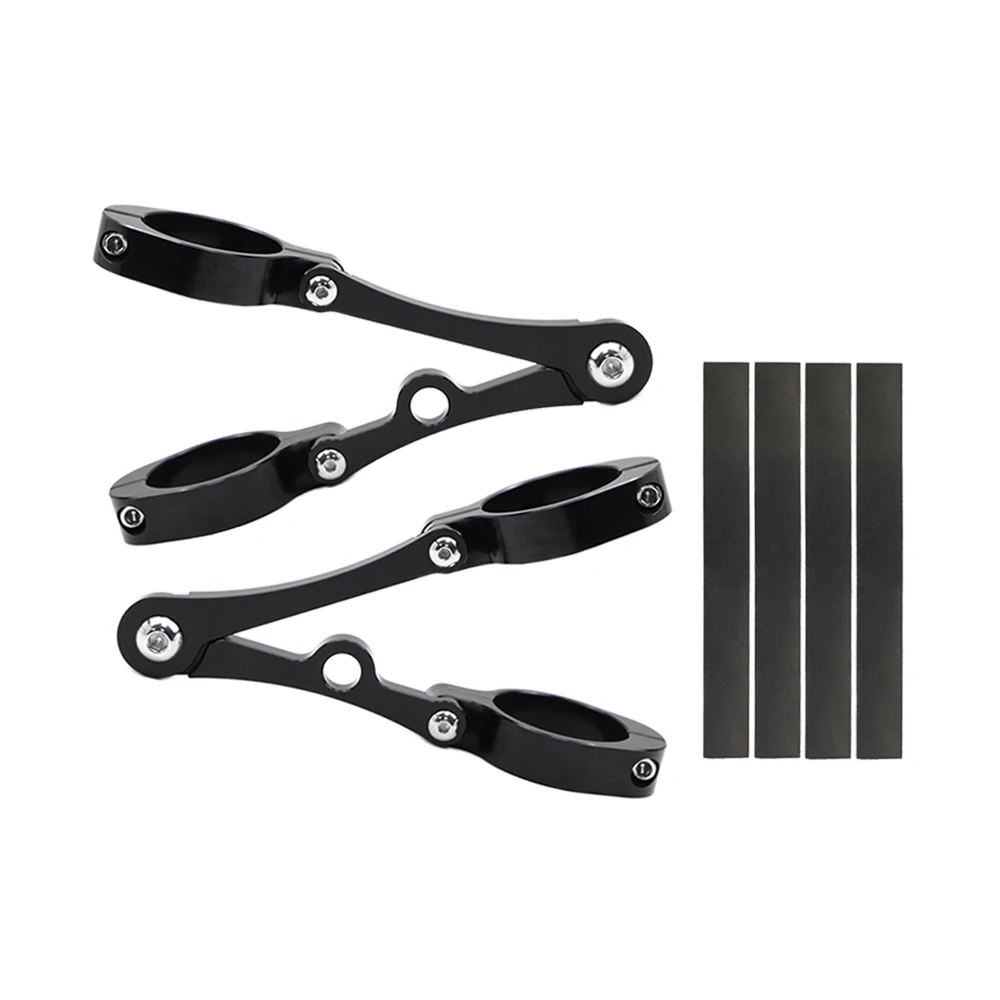 Motorcycle Headlight Mount Bracket for 39/41mm Fork Tube Universal Motorbike Headlamp Holder Turn Signal Frame Chrome / Black view 4