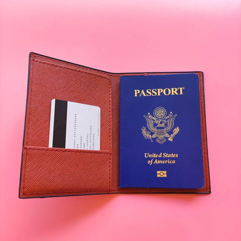 Couverture de Passeport de Voyage en Cuir PU, Étui Multifonction pour Cartes de Crédit, Porte-Passeport pour Bol et Garçons, pour Hommes et Femmes