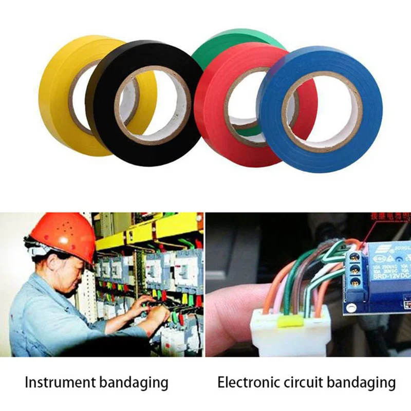 15Meters Car Repair Tapes For Car Repair Connector Wire PVC Electrical Flame Retardent Insulation Adhesive Tape Heat Resistant