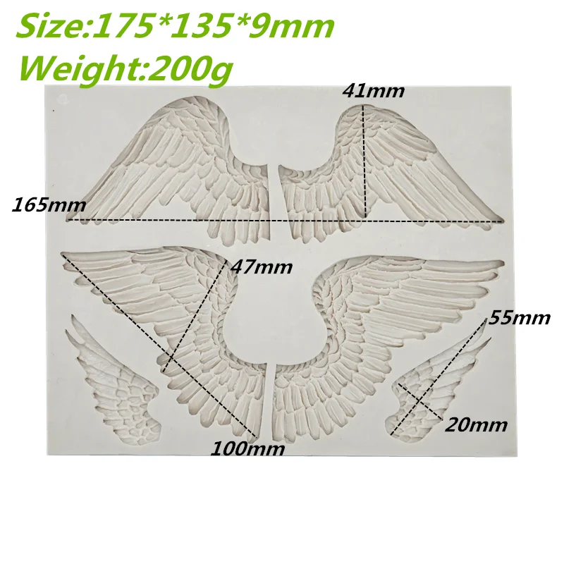 Angel Wings Resin Mold Silicone Kitchen Baking Tools DIY Chocolate Pastry Fondant Moulds Dessert Cake Lace Decoration Supplies