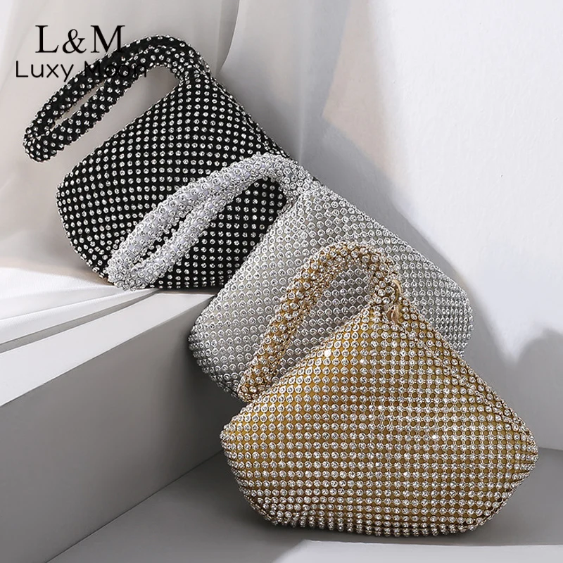 

Women's Rhinestone Clutch Bag Wedding Diamond Evening Bag Luxury Designer Handbag Party Purse Fashion Beading Sac Femme X475H