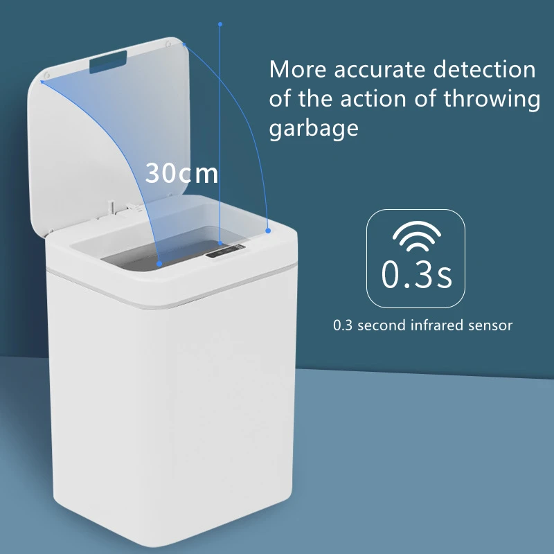 

Intelligent Sensor Sorting Trash Can Living Room Kitchen Bathroom Trash Can Automatic With The Lid