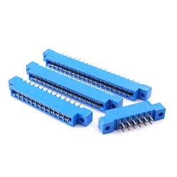 10pcs Flange 805 Card Edge Connector 3.96 mm Pitch 8 12 16 20 24 30 36 44 56 72 Pin PCB Gold Finger Slot Solder Board DIP