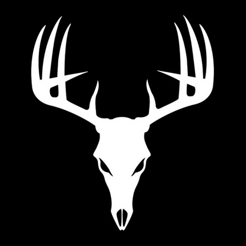 SZWL Buck Skull Decal Hunting Deer Hunter Antlers Stickers Car Styling Door & Waist Line Car Sticker Waterproof PVC,18cm*15cm