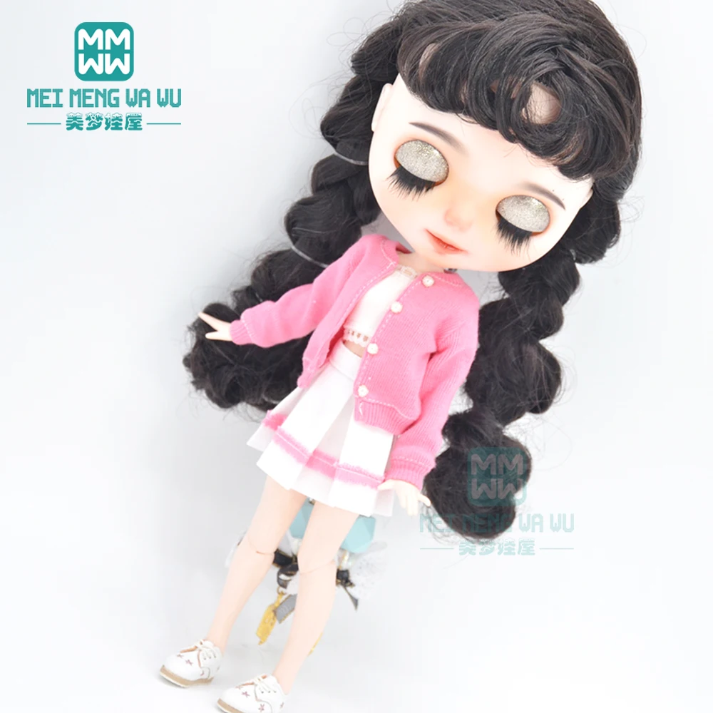 Blyth Quần Áo Búp Bê Thời Trang 3 Mảnh Áo Len Cho 28-30Cm Blyth Azone OB22 OB24 Phụ Kiện Búp Bê