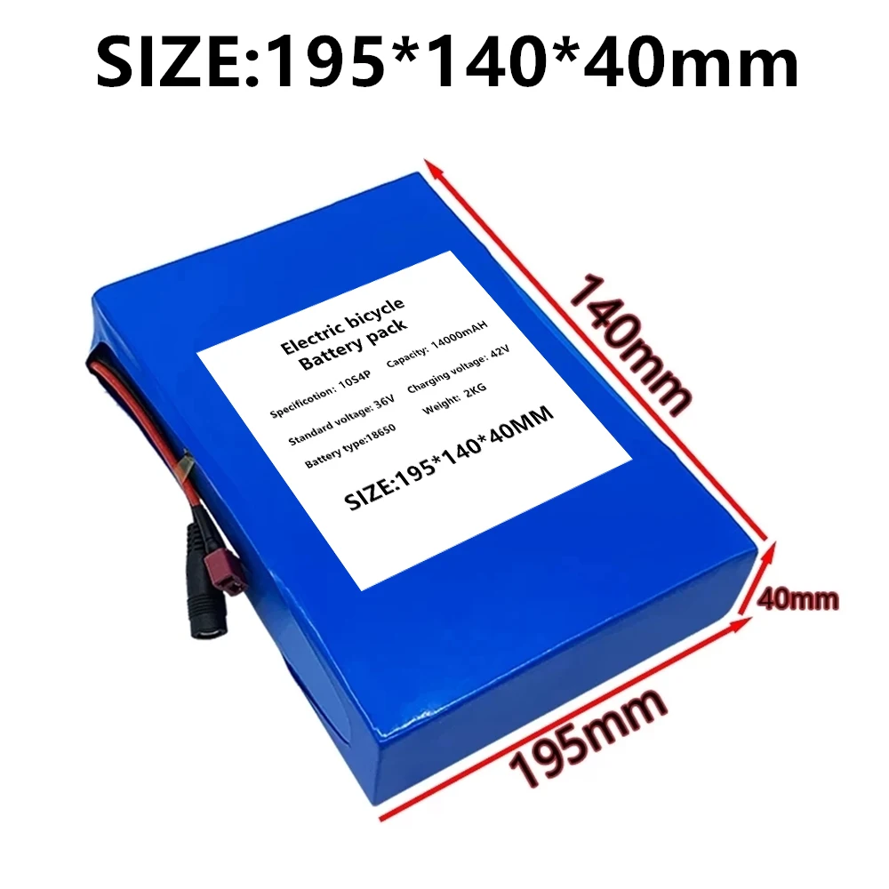 New 100% Original 36V 14AH Lithium Ion 10S4P Square18650 Battery Pack For Assist Electric Vehicles, Electric Bicycles, Motorcycl