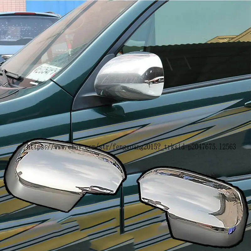 

For Toyota Prado FJ120 2003-2009 2pcs ABS Chrome Side Rearview Mirror Cover Trim