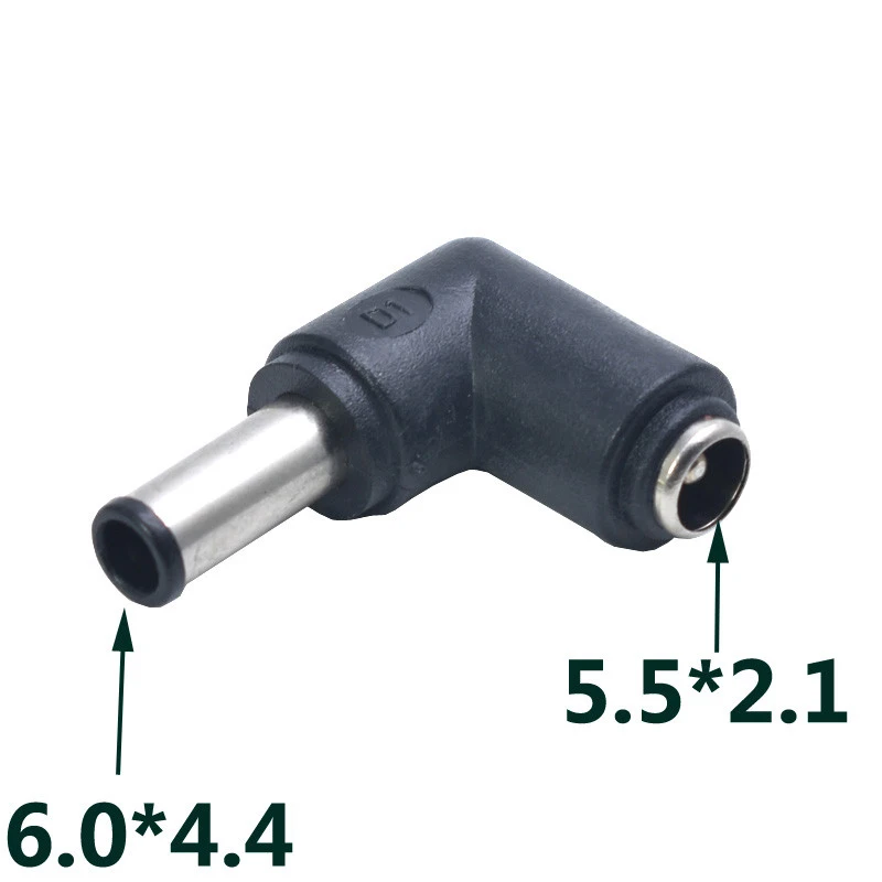 DC Connector 5.5 x 2.1MM Female Power Adapter to 3.0×1.35,5.0*3.0,4.0×1.7, 5.5×2.1,5.5×2.5,6.3×3.0,6.0×4.4MM Male 90 Degree
