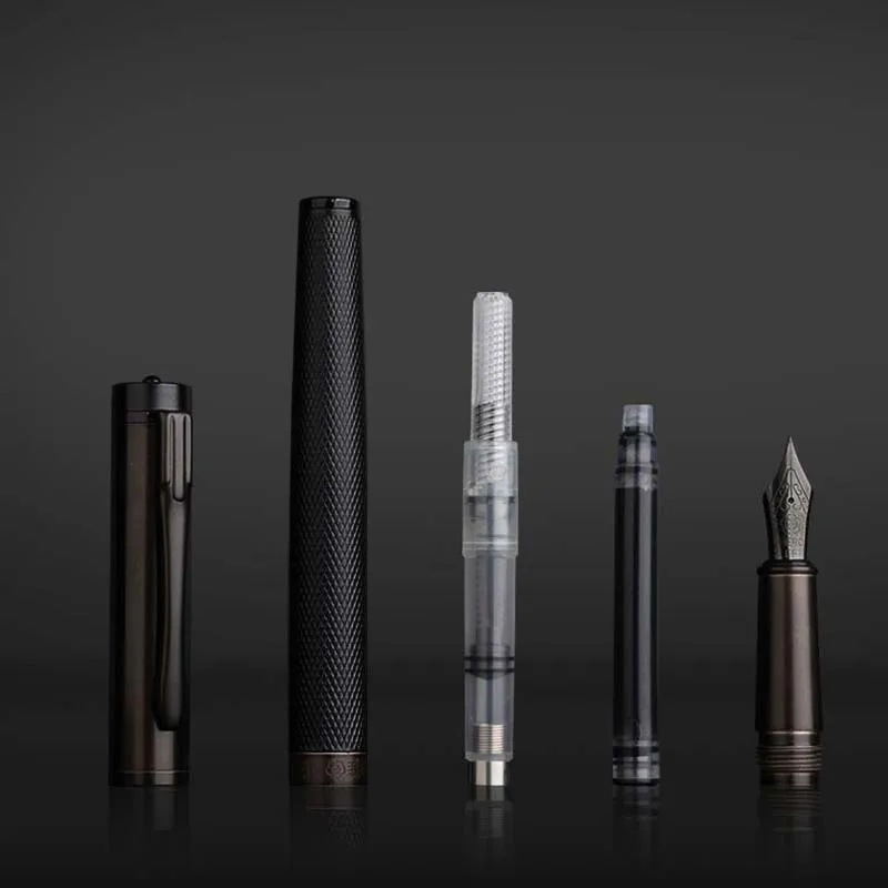 Hero Black Series Fountain Pen Waves Matte Black Nib School Student Office Stationery Ink Pens