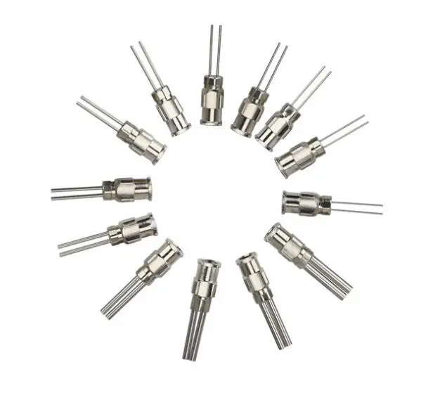 full stainless steel double tube needle precision dispensing glue metal needle dispensing accessories and supplies