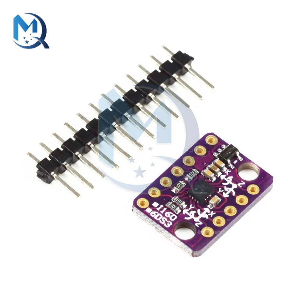 3-5V GY-BMI160 BMI160 6DOF Sensor Module 6-axis Angular Velocity Gyroscope + Gravity Acceleration Sensor Board IIC SPI