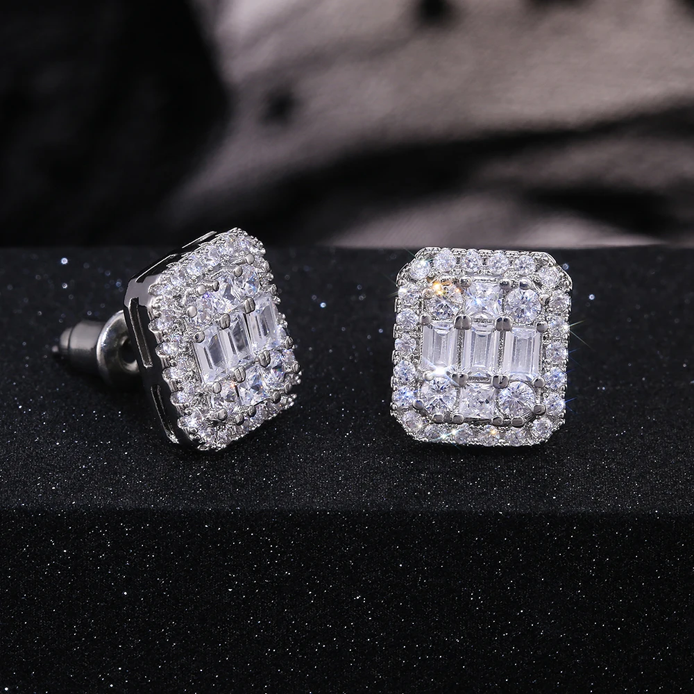 Huitan Delicate Dazzling Cubic Zircon Women Stud Earrings Elegant Female Wedding Earrings Nice Anniversary Gift Fashion Jewelry