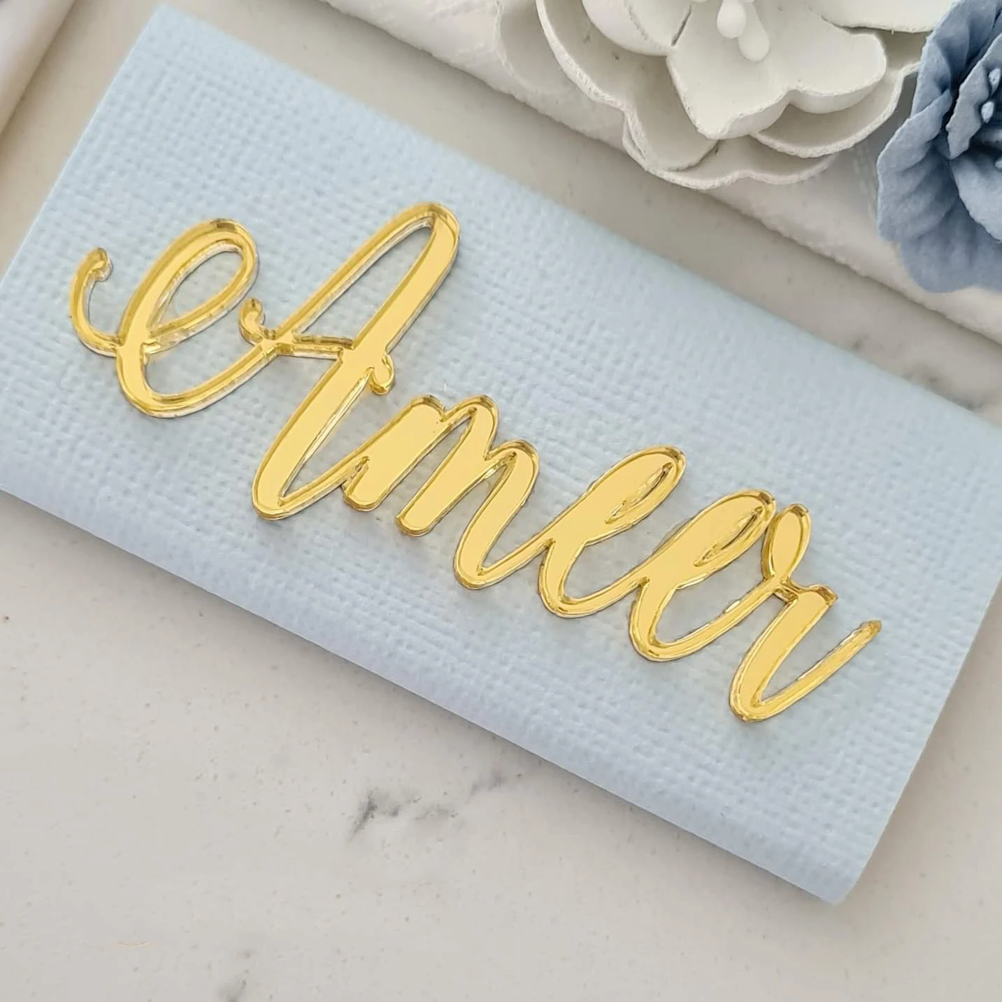 24 Pcs Personalized Laser Cut Acrylic Gold Mirror Baby Name Plaques Chocolate Banner Christening & Baptism Box (no Chocolate)