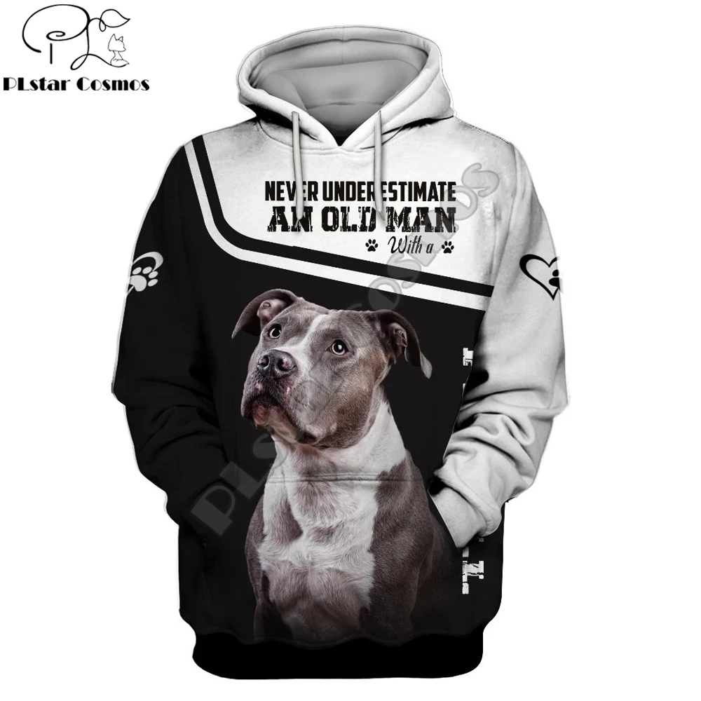 

Animal Love Pitbull Dog 3D Printed Autumn Men Hoodies Unisex Pullovers Zip Hoodie Casual Street Tracksuit Cosplay Clothing DW675