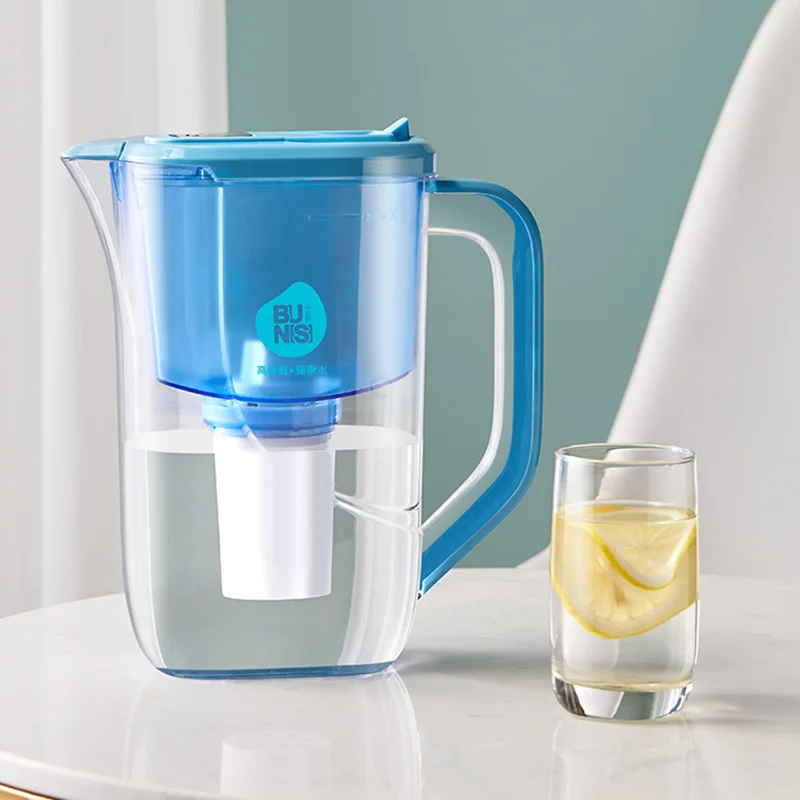 2.5L Water Filter Activated Carbon Net Kettle Glass Water Pitcher With Filter Jug Purifier Lonizer Alkaline Filtered Pot Kitchen