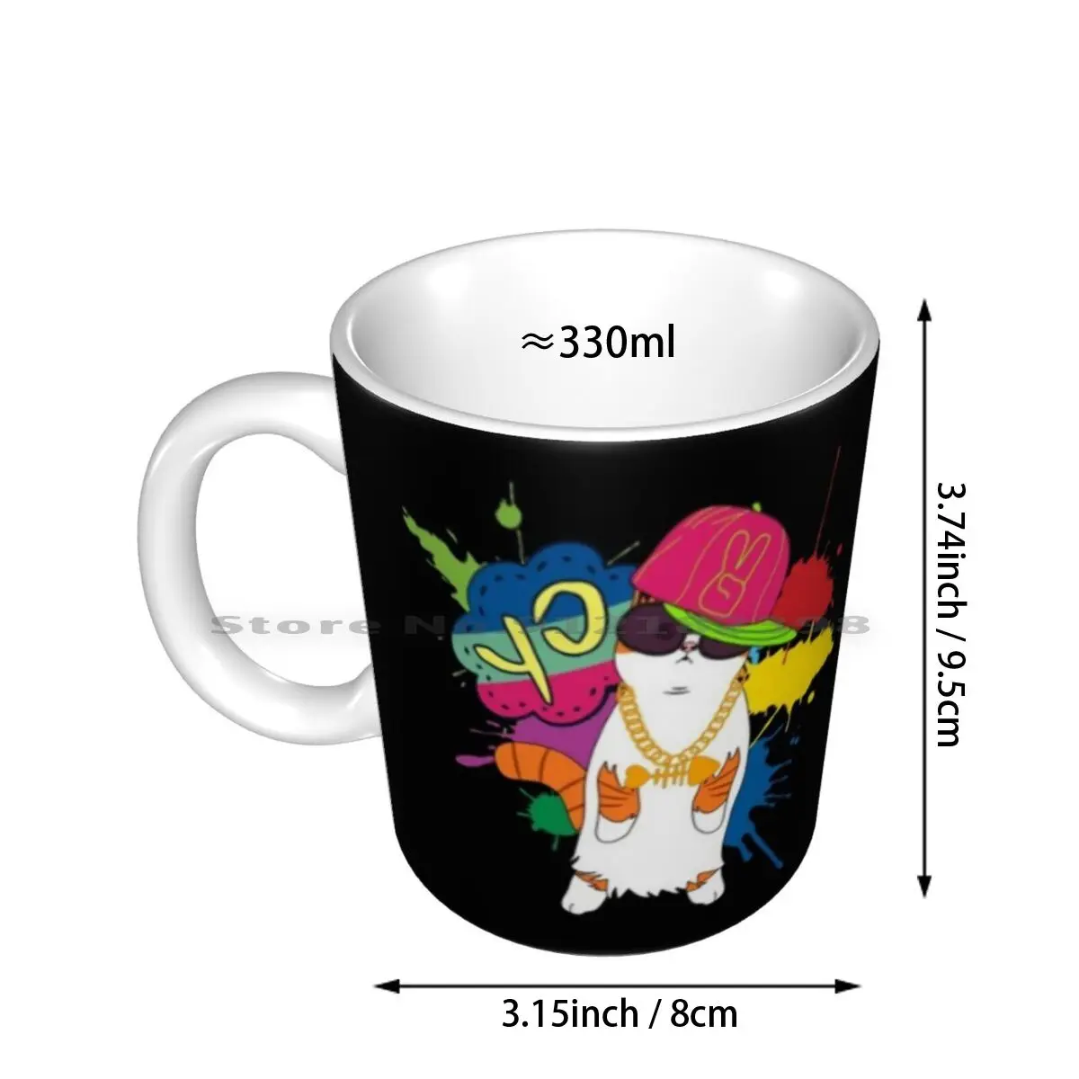 Hip Hop Cat Ceramic Mugs Coffee Cups Milk Tea Mug Hip Hop Cat Rap Hip Hop Cat Music Hip Hop Cat Dance Hip Hop Cat Funny Hip Hop