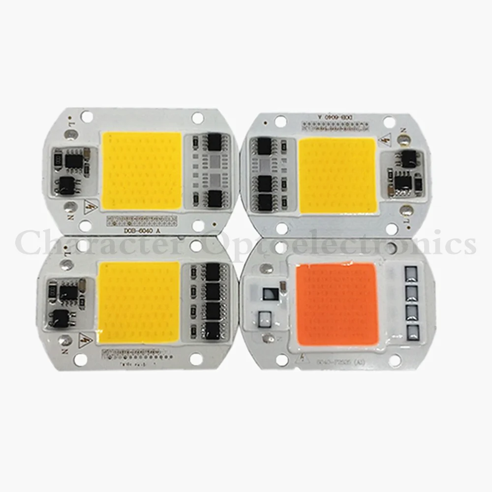 

10pcs LED COB Bulb Chip 50W Chip 110V 220V Input Smart IC Fit LED Flood Light Cold White Warm White Full spectrum Street Lamp