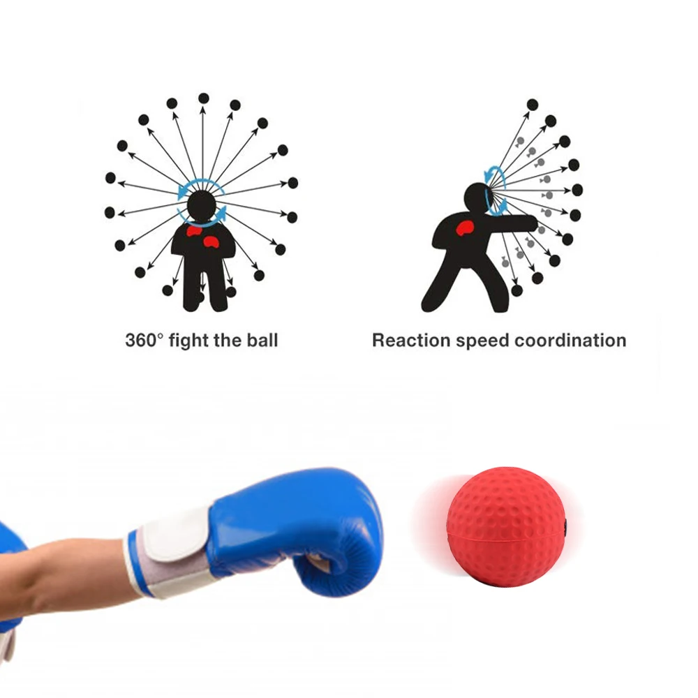 Boxing Reflex Speed Punch Ball MMA Sanda Boxer Raising Reaction Force Hand Eye Training Set Stress Gym Boxing Muay Thai Exercise