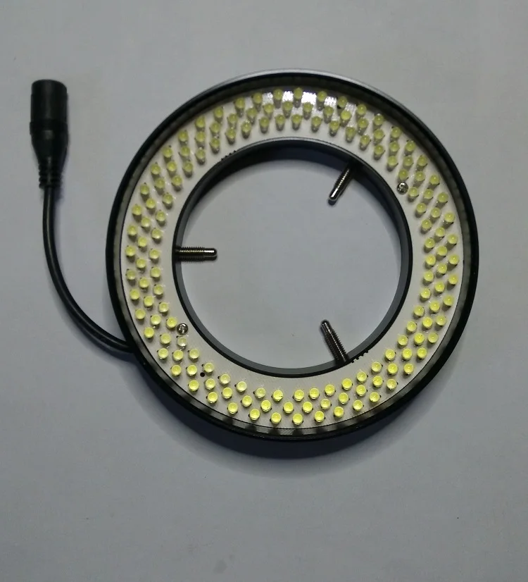 Microscope Ring Light Source Visual Light Source Metal 72mm Inner Diameter Three-ring 144 Lamp Ring Adjustable LED Light 6-10W