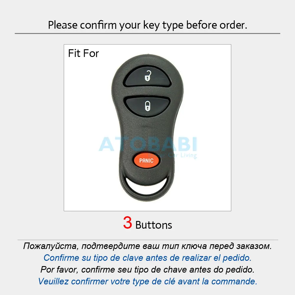 Leather Car Key Cover For Jeep Grand Cherokee 1999-2004 3 Buttons Keychain Holder Smart Keyless Remote Control Protector Cases