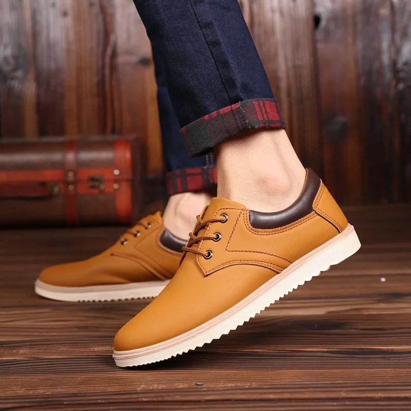 Fashion Men Oxfords Genuine Leather Dress Shoes Brogue Lace Up Mens Casual Shoes Luxury Brand Moccasins Loafers Men