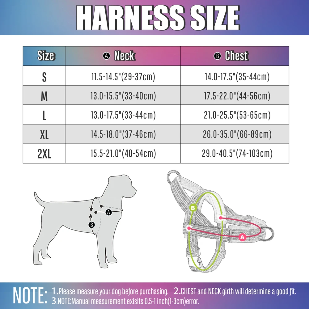 Reflective Nylon Dog Harness Soft Padded Pet Vest Warm Winter Dogs Harnesses Pitbull Small Medium Large Dogs With Handle S-2XL