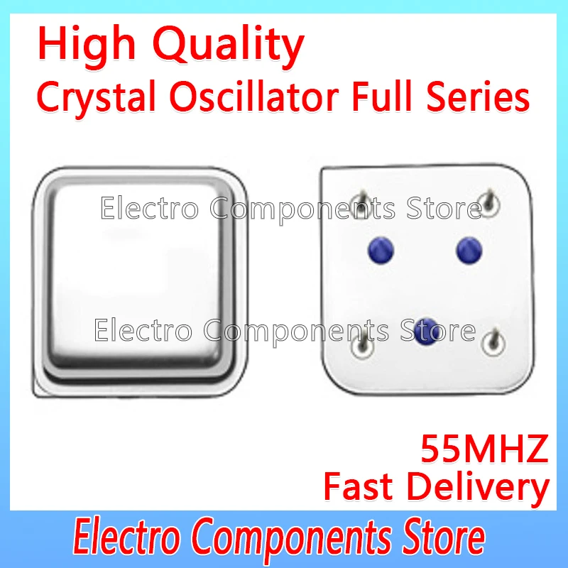 3PCS/Lot 4Pin 55.000MHZ 55MHZ 55M Active Crystal Oscillator Half-size Square Clock Square Half Size DIP-4 OSC Throught Hole