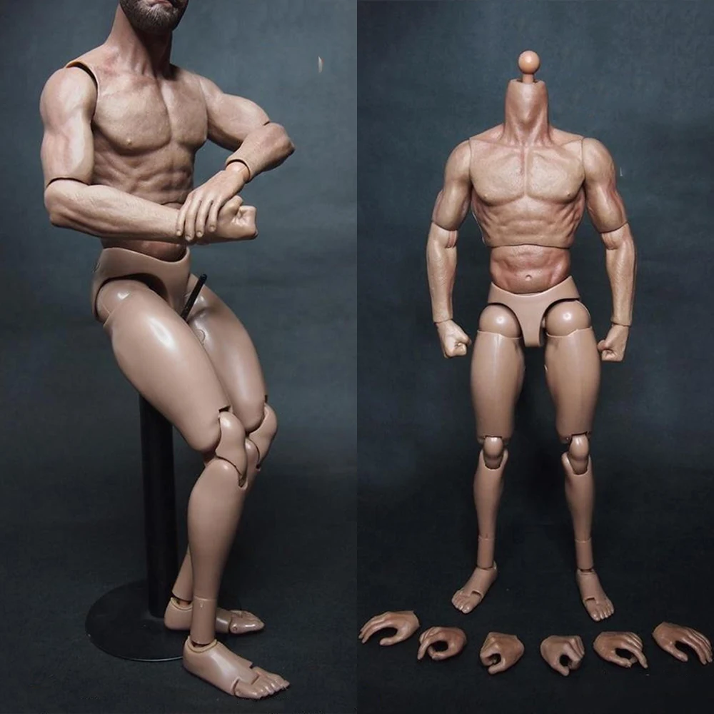 1/6 Scale Male Body Military Chest Muscular Body Similar To TTM19 For 1/6 Male Head Sculpt