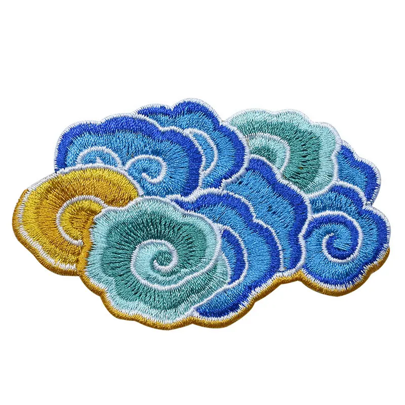 Chinese Luck Cloud Backpack Embroidery Patch Sewing Flower Applique Applications for Clothes Accessories Bag Jacket Dress Badge