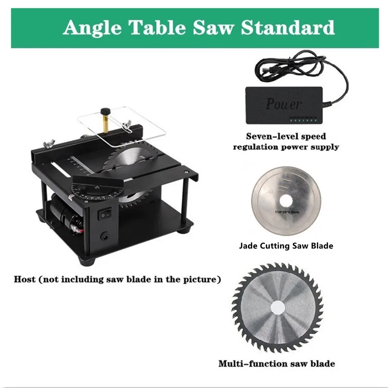 12-24V 200W piła stołowa Mini pulpit elektryczny piła tnąca prędkość kąt regulowany Liftable Blade nóż do drewna z tworzywa sztucznego akrylu