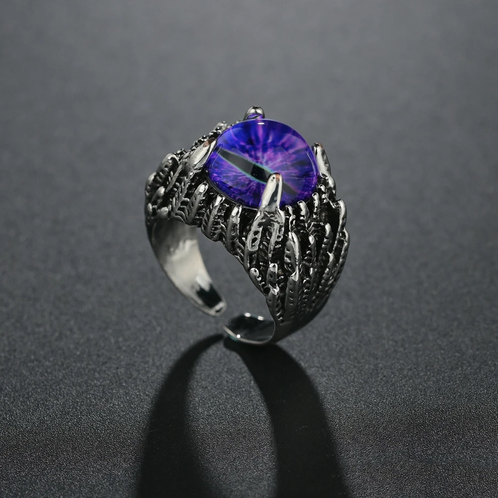 فاسق السلس الرجال الأسود الأفعى كوبرا الدائري أوروبا نمط القلب خمر مامبا خواتم مجوهرات للفتيات النساء بالجملة #3