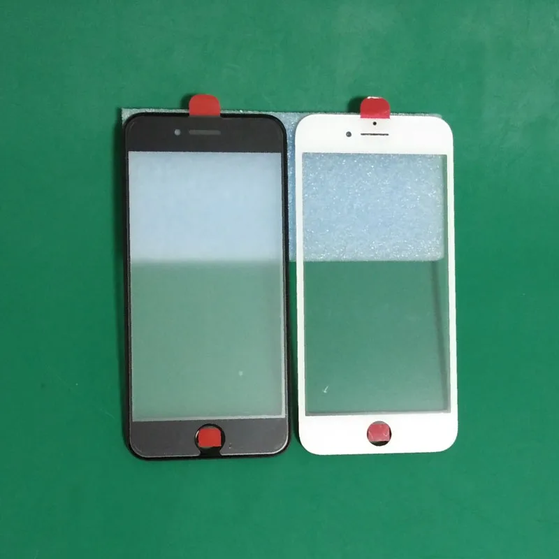 2pcs 100% New Original 3 in 1 LCD Front Screen Glass With Frame OCA Glue + Ear Speak Mesh replace part For iphone 8 7 6 6s plus