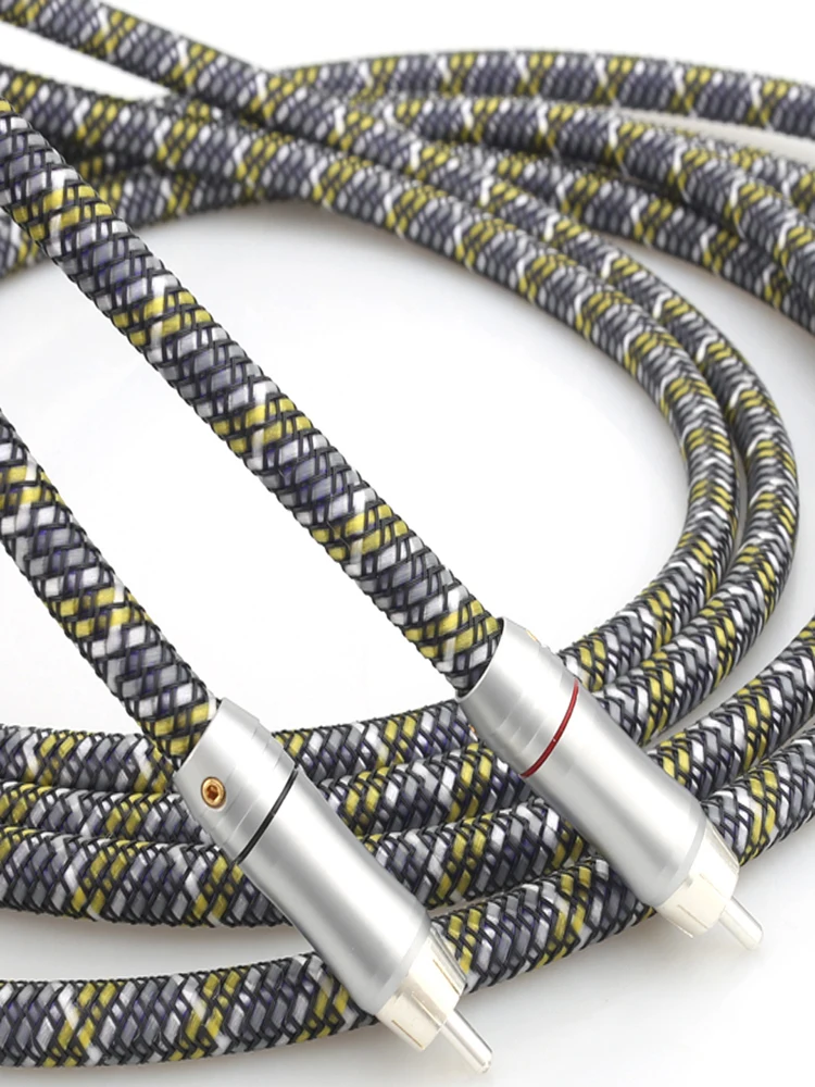 Wysokiej jakości kabel audio RCA do RCA A52 HI-End, wykonany w 99,9999% z miedzi OFC, do kina domowego, DVD, kabel 2RCA HIFI, wzmacniacz CD — zdjęcie produktu 7