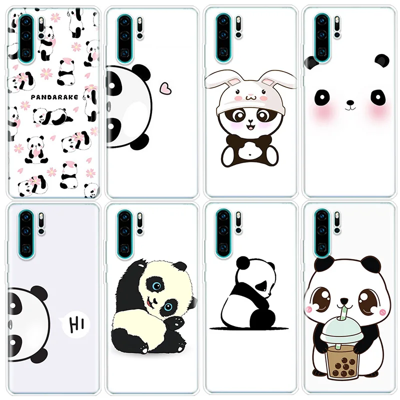 Cute Panda Hard Plastic Phone Case For Huawei P Smart Z 2021 Y5 Y6 Y7 Y9 Honor 50 20 Pro 10i 9 Lite 9X 8A 8S 8X 7S 7X 7A Cover F